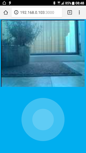 Screenshot Controller mit Kamerabild